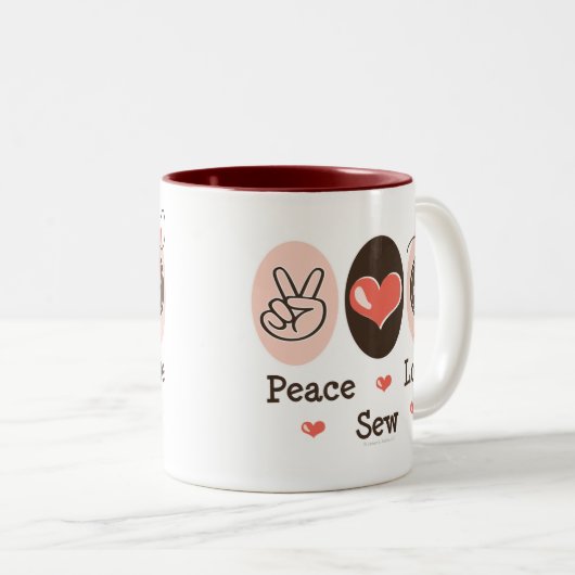 Peace Love Sew Sew Mok (Voorkant rechts)