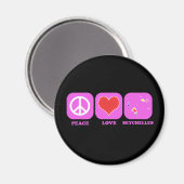 Peace Love Seychellen Magneet (Voorkant / Achterkant)