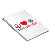 Peace Love Seychellen Notitieboek (Rechterzijde)