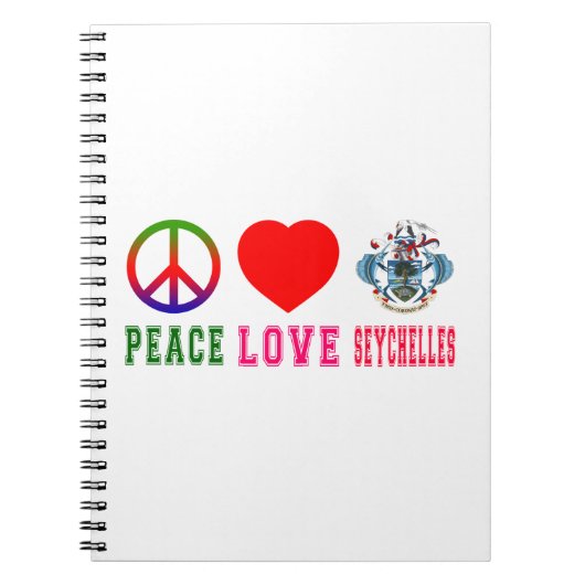 Peace Love Seychellen Notitieboek (Voorkant)