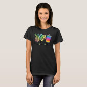 Peace Love Shake Mix Drinks Shaker Cute Bartender T-shirt (Voorkant volledig)