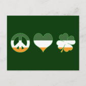 Peace Love Shamrock Briefkaart (Voorkant)