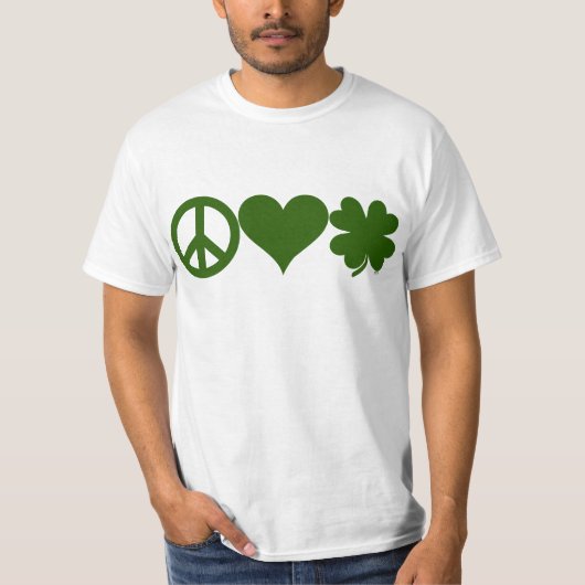 Peace Love Shamrocks T-shirt (Voorkant)