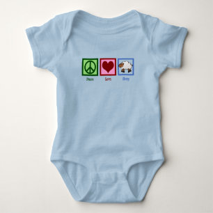 Peace Love Sheep Cute Boerderij Animal Romper