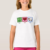 Peace Love Sheep Cute Kinder T-shirt (Voorkant)