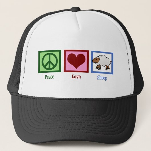Peace Love Sheep Trucker Pet (Voorkant)