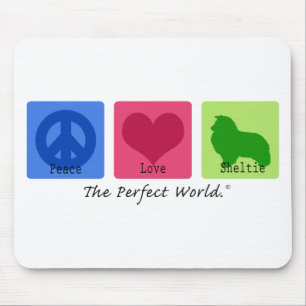 Peace Love Sheltie Muismat