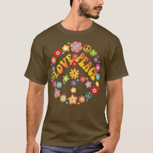 PEACE LOVE Shirt 60s 70s Tie Dye Hippie Halloween