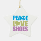Peace Love Shoes Keramisch Ornament (Voorkant)