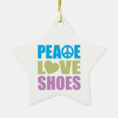 Peace Love Shoes Keramisch Ornament (Achterkant)