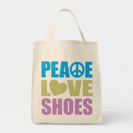 Peace Love Shoes Tote Bag (Voorkant)