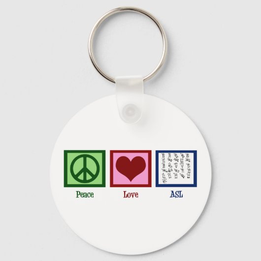 Peace Love Sign Sleutelhanger (Voorkant)