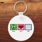 Peace Love Sign Sleutelhanger (Voorkant)