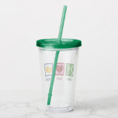 Peace Love Sinaasappels Acryl Drinkbeker (Achterkant)