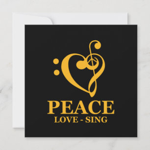 Peace Love Sing Choir Chorus Choral Music Clef Gif Kaart