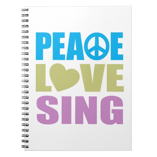 Peace Love Sing Notitieboek (Voorkant)