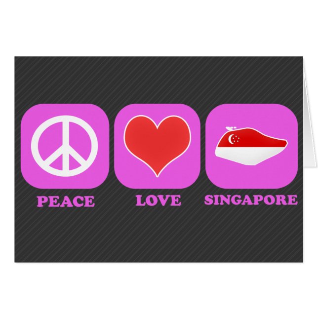 Peace Love Singapore (Voorkant Horizontaal)