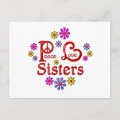 Peace Love Sisters Briefkaart (Voorkant)