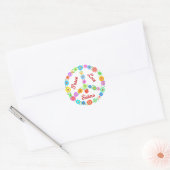Peace Love Sisters Ronde Sticker (Envelop)