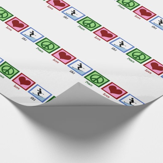 Peace Love Ski Cadeaupapier (Hoek)
