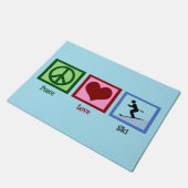 Peace Love Ski Deurmat (Schuin)