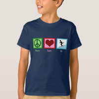Peace Love Ski Kinder T-Shirt