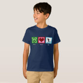 Peace Love Ski Kinder T-Shirt (Voorkant volledig)