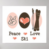 Peace Love Ski Poster (Voorkant)