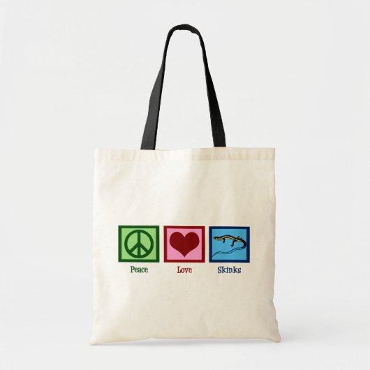 Peace Love Skinks Tote Bag (Voorkant)