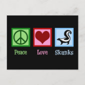 Peace Love Skunks Briefkaart (Voorkant)
