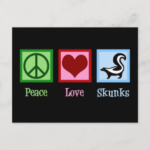 Peace Love Skunks Briefkaart