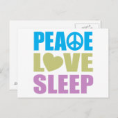 Peace Love Sleep Briefkaart (Voorkant / Achterkant)
