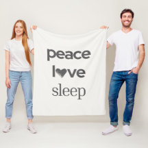 Peace Love Sleep -Cozy Comfy Calm Modern Lifestyle