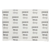 Peace Love Sleep - Modern Cozy Reversible Set of 2 Kussensloop (Voorkant-Links)