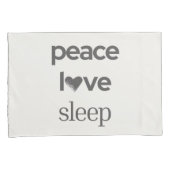 Peace Love Sleep - Modern Cozy Reversible Set of 2 Kussensloop (Voorkant-Rechts)
