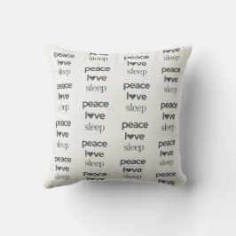 Peace Love Sleep -Reversible Cozy Modern Lifestyle Kussen
