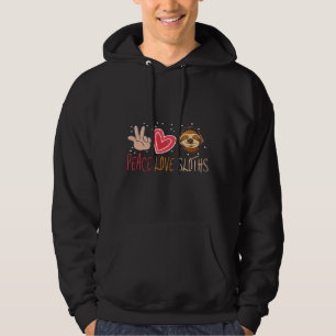 Peace Love Sloths Grappige luiaard voor Schattigee Hoodie