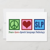 Peace Love SLP Speech Language Pathology Kaart (Voorkant)