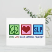 Peace Love SLP Speech Language Pathology Kaart (Staand voorkant)