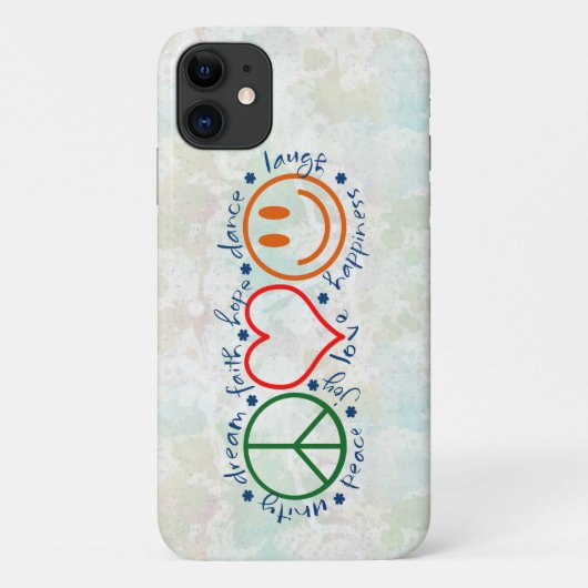 Peace Love Smile Case-Mate iPhone Case (Achterkant)