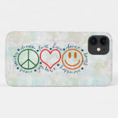 Peace Love Smile Case-Mate iPhone Case (Achterkant (horizontaal))