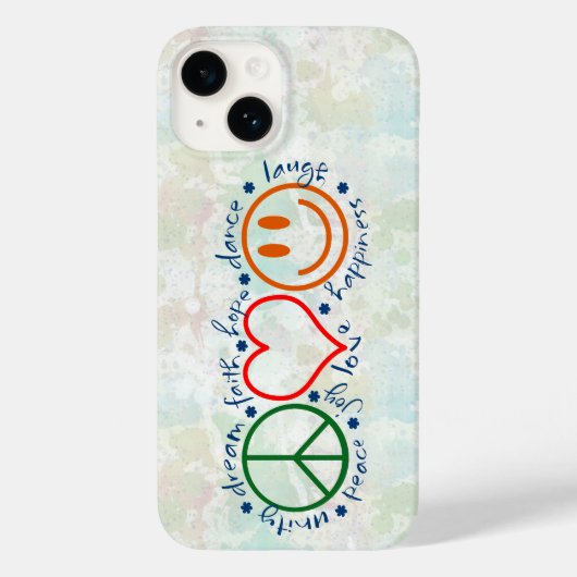 Peace Love Smile Case-Mate iPhone Case (Achterkant)