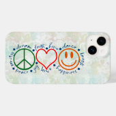 Peace Love Smile Case-Mate iPhone Case (Achterkant (horizontaal))