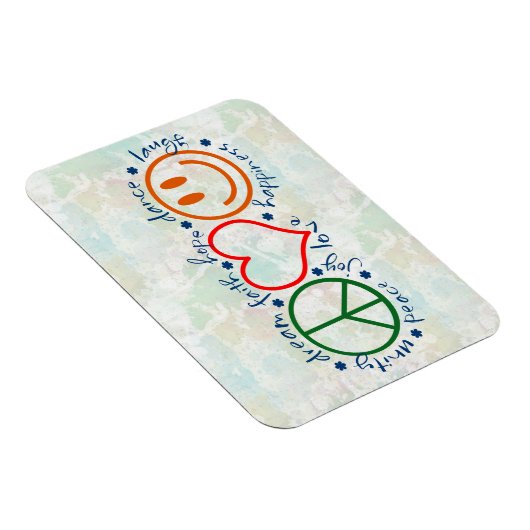 Peace Love Smile Magneet (Rechterzijde)