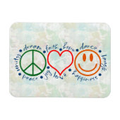 Peace Love Smile Magneet (Horizontaal)