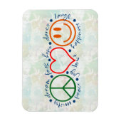 Peace Love Smile Magneet (Verticaal)