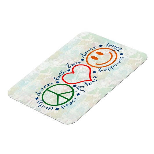 Peace Love Smile Magneet (Linkerzijde)