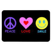 Peace Love Smile Magneet (Horizontaal)