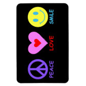 Peace Love Smile Magneet (Verticaal)