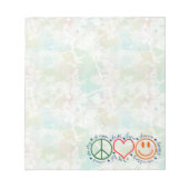 Peace Love Smile Notitieblok (Voorkant)